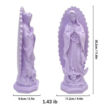🔥Last Day 49% OFF-11.8” Virgin Mary Statue ✨ Little Virgin of Guadalupe 🕊️ Religious Home Décor 🏡